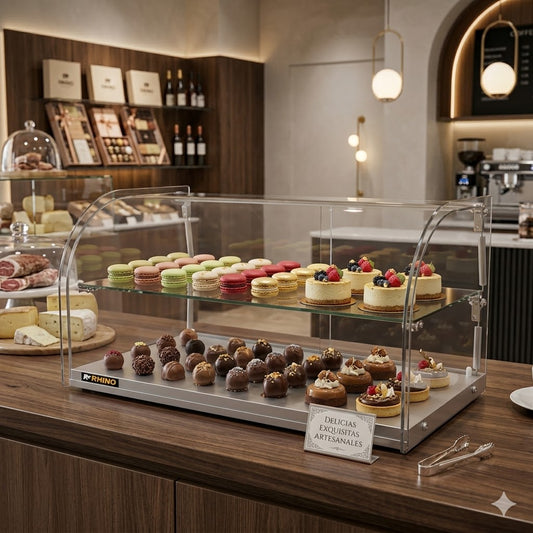 VITRINA EXHIBIDORA NEUTRA CURVA 45L