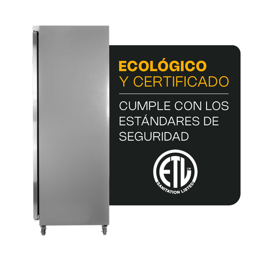 CONGELADOR VERTICAL UNA PUERTA ACERO INOXIDABLE CONVESOL-23 RHINO